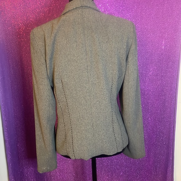 USED Gianni Sport Gray Tweed Blazer Jacket Women's Size 10 - Picture 5 of 8